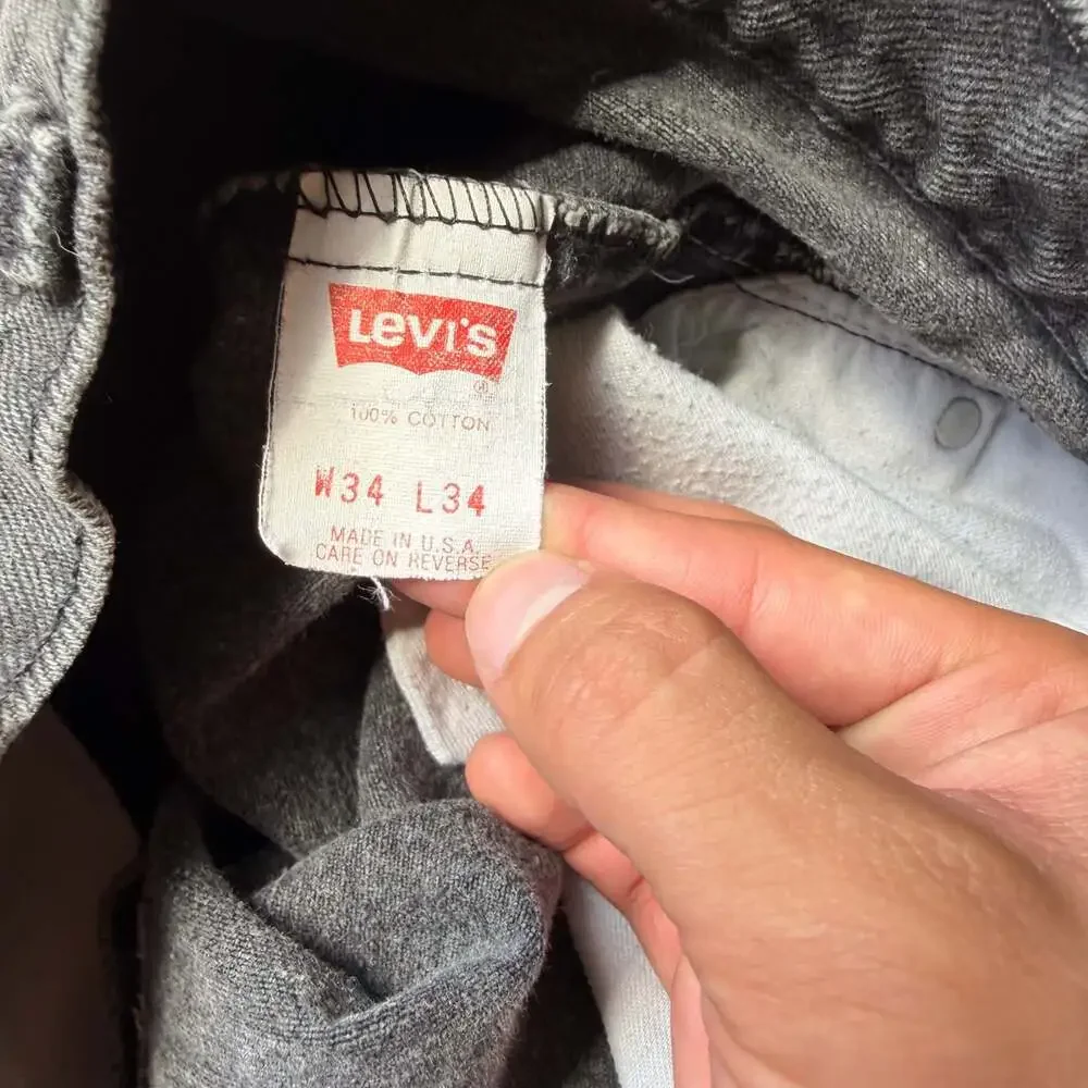 Vintage 90s USA Made Jeans  Levi's 550 Black Denim Jeans Men's 34x34